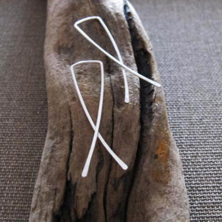 Crossover Threaded Minimalist Earrings