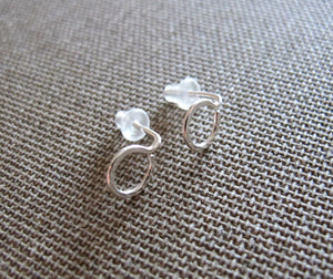 Sterling Silver Round Tiny Studs