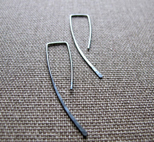 Oxidized Sterling Silver Black Earrings