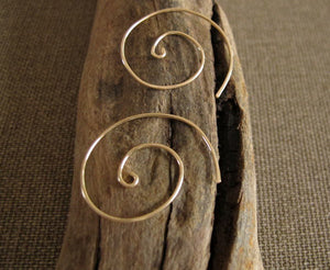 Spiral Yellow Gold Earrings