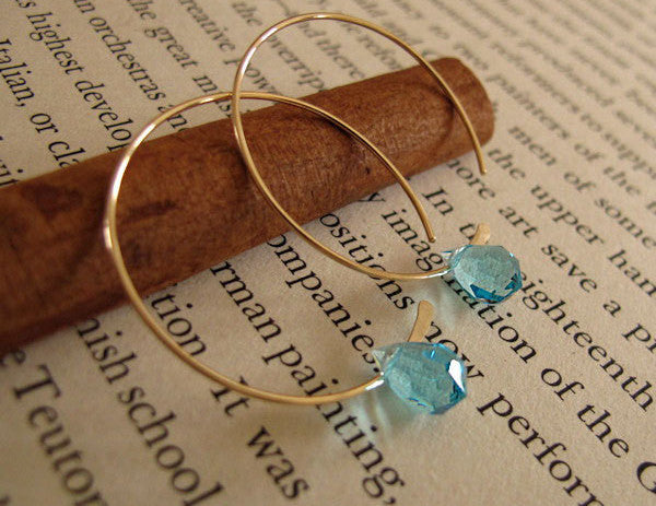 Crystal Gold Hoop Earrings