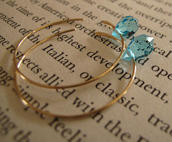 Crystal Gold Hoop Earrings