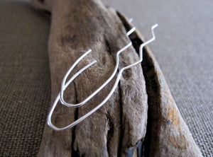 Wave Earrings - Sterling Silver Threader Earrings