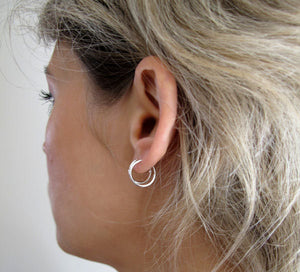 Sterling Silver Rounded Hoops - Small Earrings