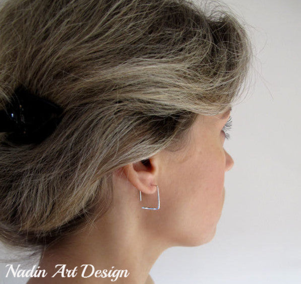 square shaped open hoops