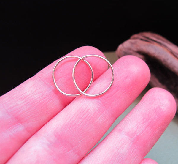 Sterling Silver Cartilage Hoop Earrings