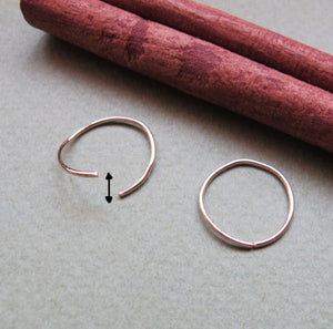 Sterling Silver Cartilage Hoop Earrings