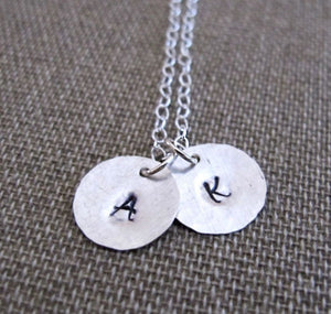 Initial Charms Sterling Silver Necklace