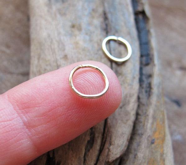 Small catchless endless hoop earrings