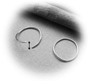 Extra Small Sterling Silver Cartilage Hoops