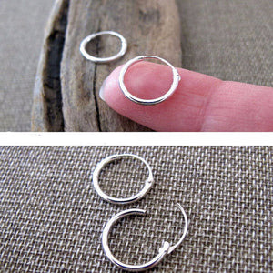 Mens Hoop Earrings - Sterling Silver Mens Earrings