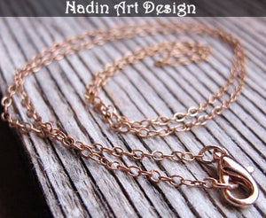 Copper Chain Necklace with Lobster Clasp