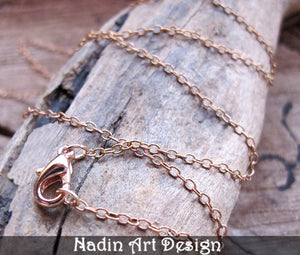 Copper Chain Necklace with Lobster Clasp
