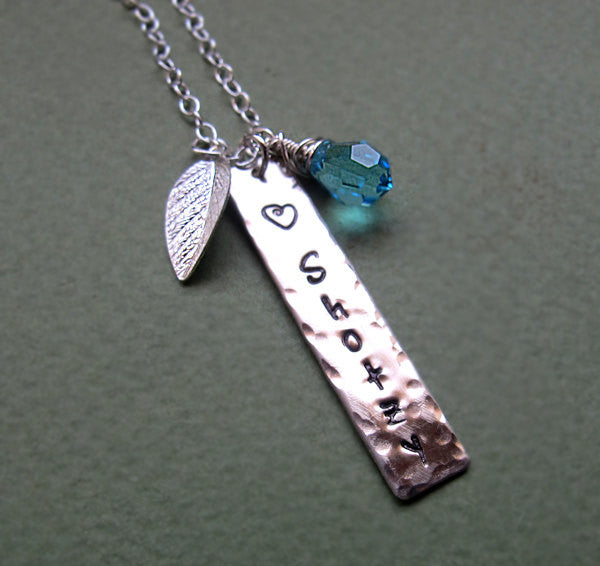 Blue Crystal Pendant Necklace