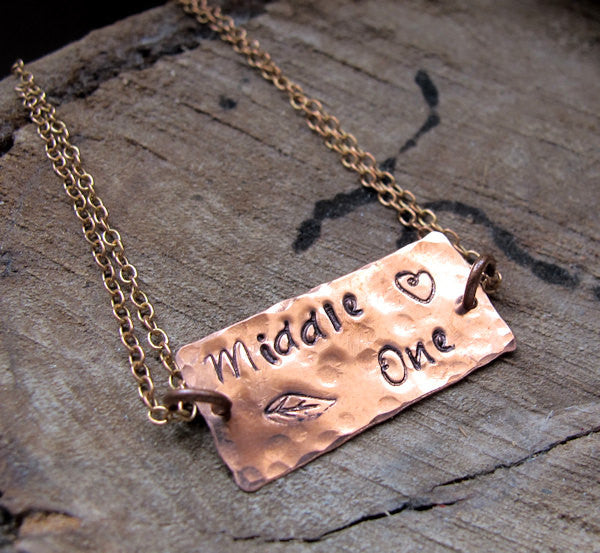 Engraved Rectangle Bar Tag Necklace