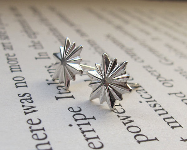 Sterling Silver Snowflake Stud Earrings Christmas gift for her