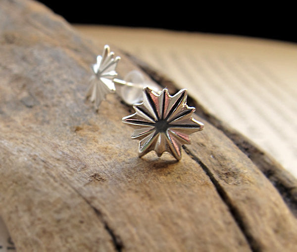 Sterling Silver Snowflake Stud Earrings Christmas gift for her