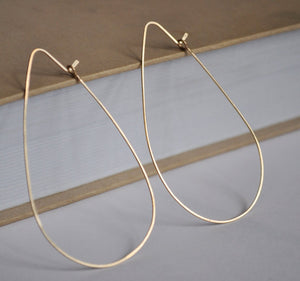 Teardrop Gold Hoop Earrings