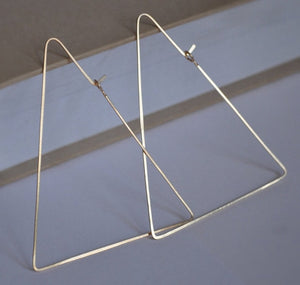Geometric Hoop Earrings - Triangle Hoops