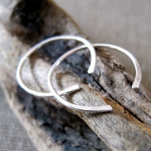 open hoop earrings in sterling silver 1 inch