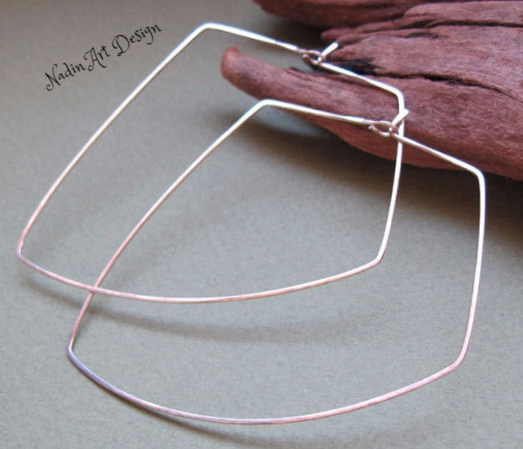 Big geometric hoop earrings