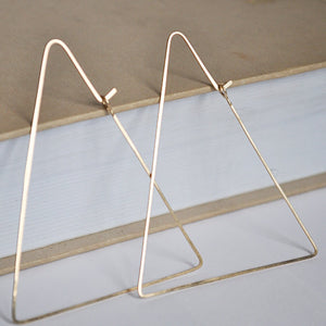 Geometric Hoop Earrings - Triangle Hoops