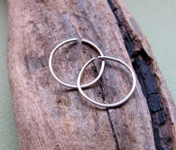 Small silver hoops