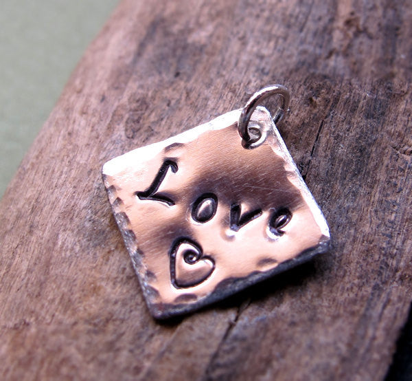 Custom Initial Square Pendant