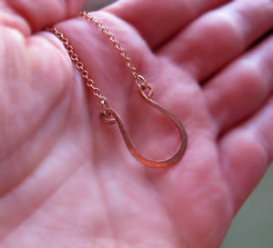 Lucky Horseshoe Copper Pendant Necklace