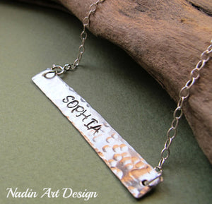 name pendant necklace