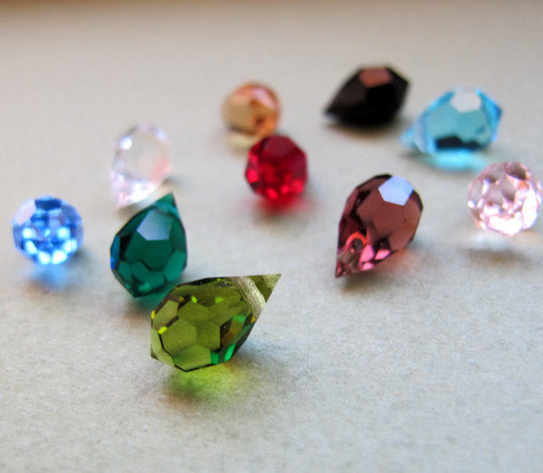 Crystal Gold Hoop Earrings