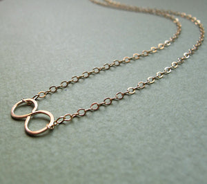 Gold Infinity Pendant Necklace - Gift for Her