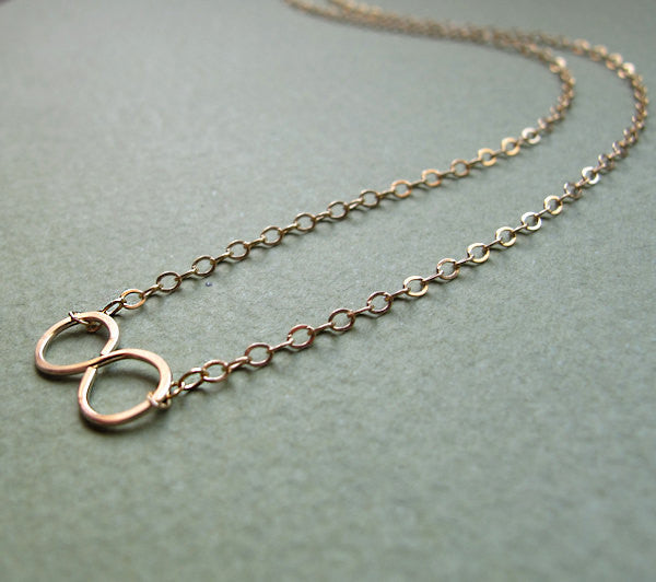 Gold Infinity Pendant Necklace - Gift for Her