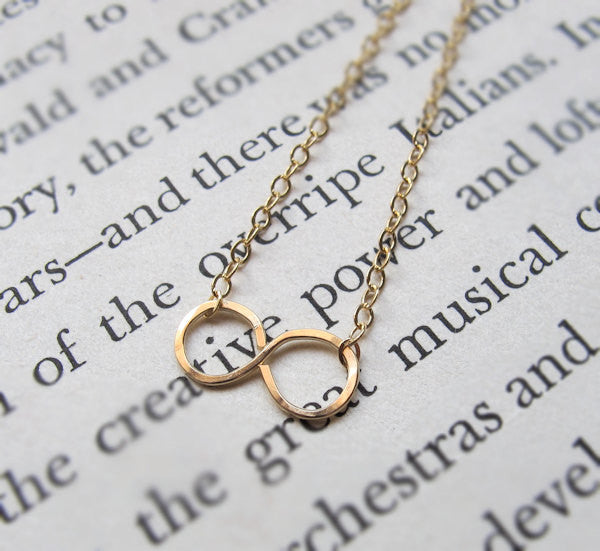 Gold Infinity Pendant Necklace - Gift for Her