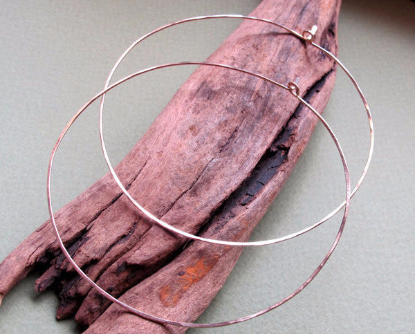 Elegant Classic Large Gold Hoop Earrings 3 inch