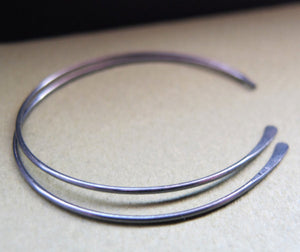 Oxidized Black Fashion Hoops