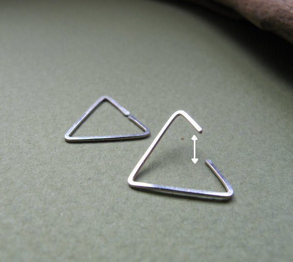 Small Triangle Hoop Earrings
