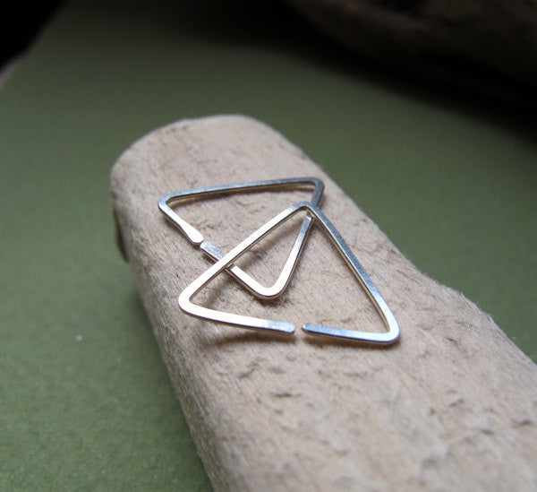 Small Triangle Hoop Earrings