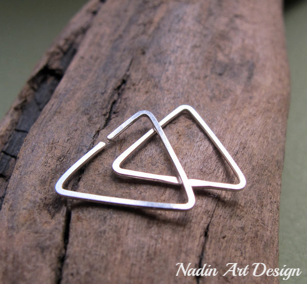 Small Triangle Hoop Earrings