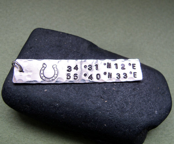 Personalized Coordinates Key Chain Charm