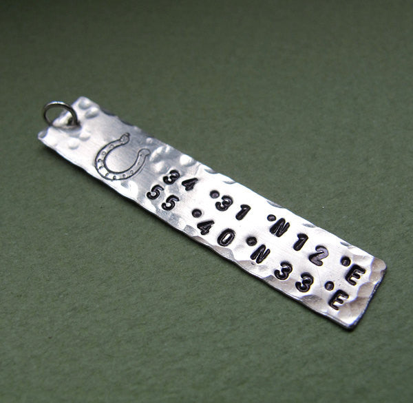 Personalized Coordinates Key Chain Charm