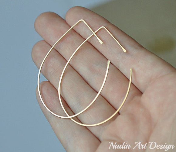 Petal gold hoops