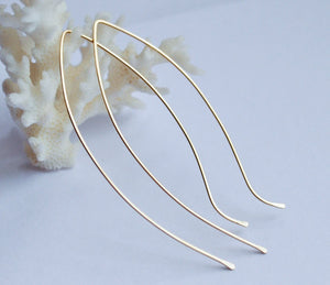 14k Gold Filled Jewelry - Leaf Earrings