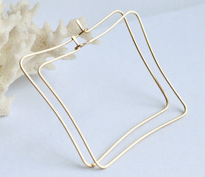 Square Gold Hoop Earrings