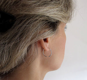 Men's Black Hoop Earrings - Every Day earrings
