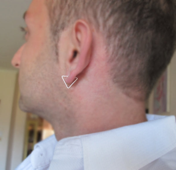 Small Triangle Hoop Earrings