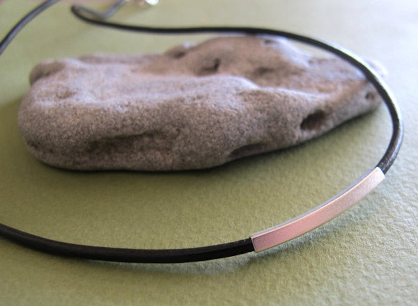 Tube Leather Cord Necklace for Men