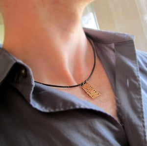 Custom Men's Coordinates Pendant Necklace