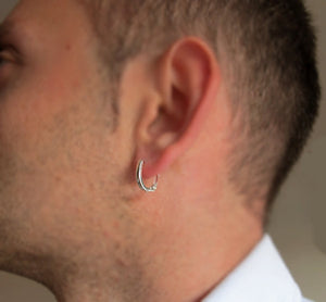 Sterling Silver Big Earring for Men