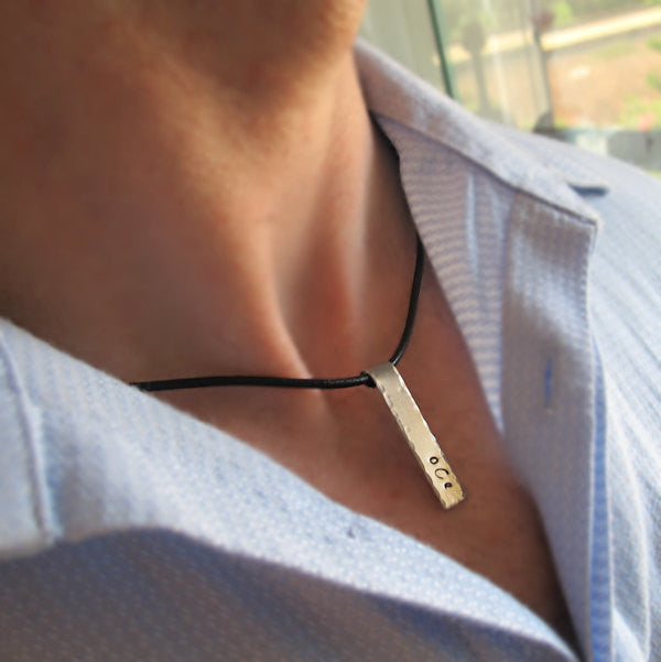 mens jewelry - personalized necklace for men